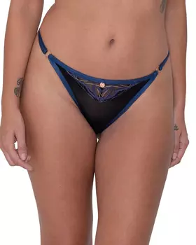 Scantilly Submission Thong (Black/Blue)