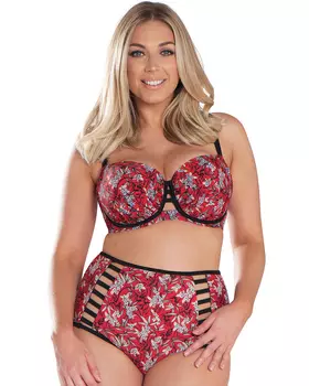 Верх купальника Curvy Kate Maya Balcony Bikini (Red Print)