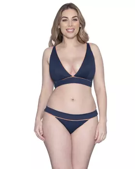 Верх купальника Curvy Kate Poolside Non Wired Triangle Bikini (Navy/Coral)