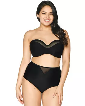 Верх купальника Curvy Kate Sheer Class Bandeau Bikini (Black)
