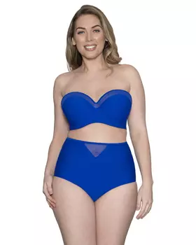 Верх купальника Curvy Kate Sheer Class Bandeau Bikini (Cobalt)