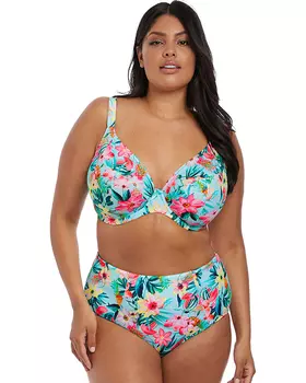 Верх купальника Elomi Aloha Plunge Bikini Top Bra (Aqua)