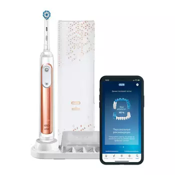 Электрическая зубная щетка Oral-B Genius X 20000N Rose Gold D706.515.6X