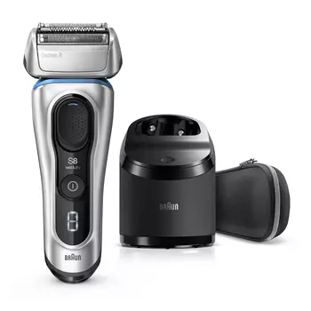 Электробритва Braun Series 8 8390cc со станцией Clean&amp;Charge и тканевым футляром
