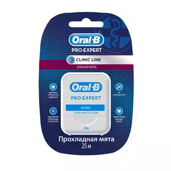 Зубная нить Oral-B Pro-Expert Clinic Line прохладная мята 25м