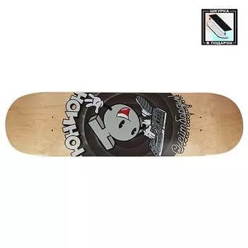 Дека для скейтборда "U-man white", размер 8.5x32.5, конкейв medium