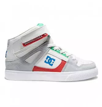 Детские Высокие Кеды кроссовки Dc Pure High-Top Ev Grey/Grey/Red