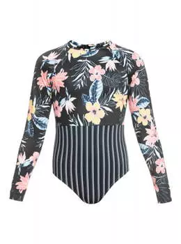 Детский рашгард с длинным рукавом Roxy и UPF 50 Flowers Addict 8-16