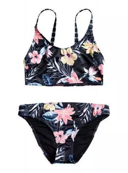 Раздельный купальник Roxy Flowers Addict 8-16 Anthracite S Rg Trop