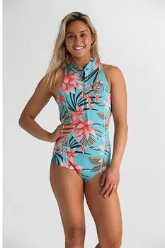 Короткий Гидрокостюм Без Рукавов И С Молнией На Груди Salty Dayz (1 Мм)