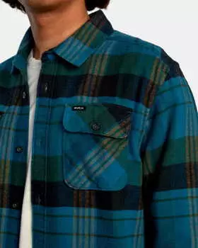 Мужская Фланелевая Рубашка С Короткими Рукавами RVCA That'Ll Work