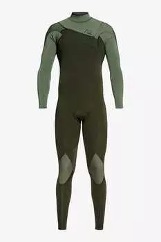 Мужской Гидрокостюм С Молнией На Груди Quiksilver 3/2Mm Highline Ltd Monochrome Dark Ivy/ Shade Oliv