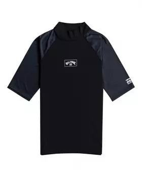 Мужской Рашгард С Короткими Рукавами И Фактором Защиты От Уф-Излучения 50 Contrast Black