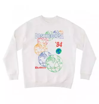 Мужской свитшот с круглым вырезом Butter Goods x DC SHOES World