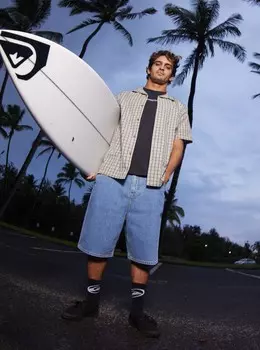 Широкие мужские джинсовые шорты Saturn Baggy