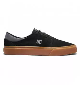 Замшевые Кеды кроссовки Dc Trase Black/Grey/Grey