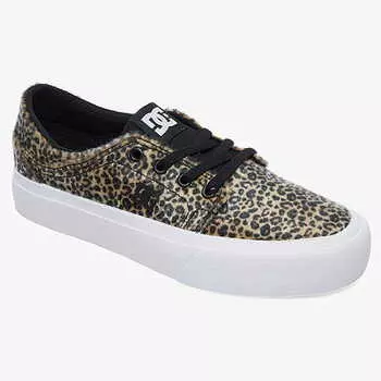 Женские Кеды кроссовки DC Trase Tx Se Black/Leopard
