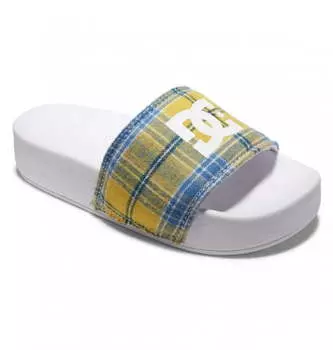 Женские Сланцы Dc Platform White/Plaid