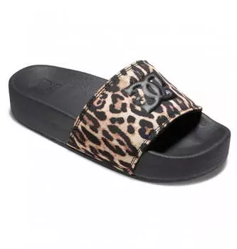 Женские сланцы DC Platform Black/Leopard