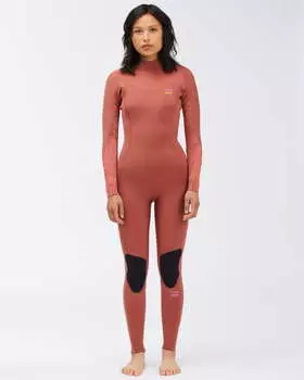 Женский Гидрокостюм С Застежкой-Молнией На Спине 3/2Mm Synergy Red Clay