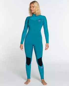 Женский Гидрокостюм С Застежкой-Молнией На Спине 5/4Mm Synergy Blue Lagoon