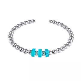 Браслет декоративный из серебра 106_085_BT_TQ_WG