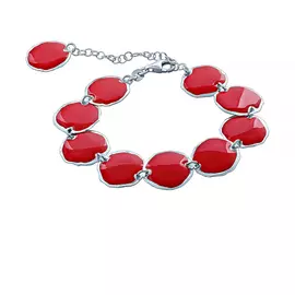 Браслет декоративный из серебра ES124_BT_ENAM_WG