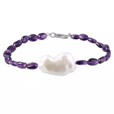 Браслет декоративный из серебра PS120377B-1_AM_PG_WG