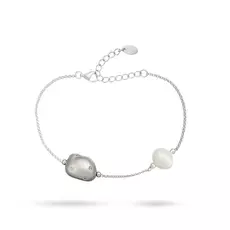 Браслет декоративный из серебра RB-B336-3-X-W-PN-X-W