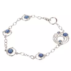 Браслет декоративный из серебра SB00215-1_CH_KI_WG