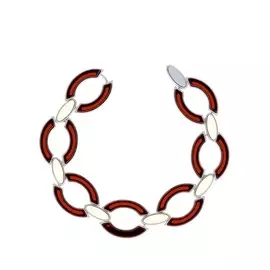 Браслет декоративный из серебра W9103RO