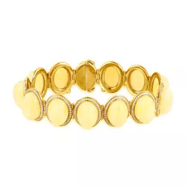 Браслет из серебра с натуральным янтарём W000028