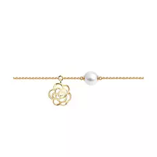 Браслет из золота с жемчугом Цветок 795036