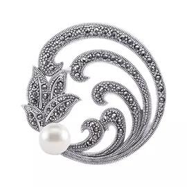 Брошь из серебра 46SW9480RPR_BR_MZ_WRCH_WG