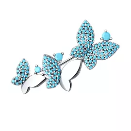 Брошь из серебра 94-140-00595-1