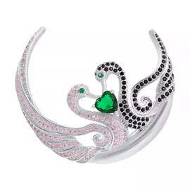 Брошь из серебра JS27-QS0050_BR_001_WG