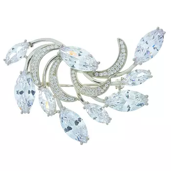 Брошь из серебра PD-Br00706-X-W-W-X-W