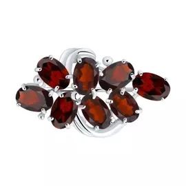 Брошь из серебра с аметистами 92040030