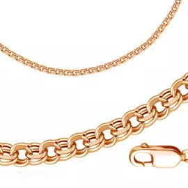 Цепь пустотелая из золота 10080G901