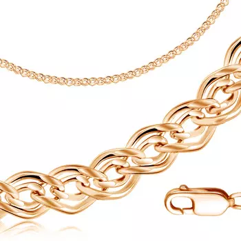 Цепь пустотелая из золота R00805001