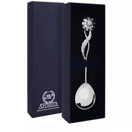 Чайная ложка из серебра «Ромашка» 077ЛЖ03801