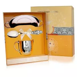 Детский набор из серебра «Мальчик» с кружкой 444НБ05801