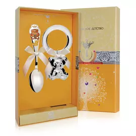 Детский набор из серебра «Медвежонок» РИ68НБ05801