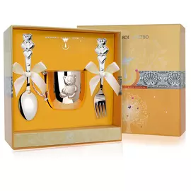 Детский набор серебра «Мишутка» с кружкой 474НБ05801