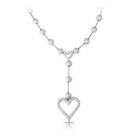 Гарнитур из колье и серёг из белого золота с бриллиантами DS000002