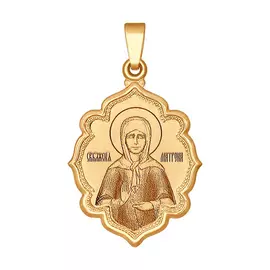 Иконка Святая Матрона из золота 103017