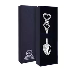 Кофейная ложка из серебра «Сердечко» 613ЛЖ07806