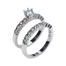 Кольцо двойное из серебра FYR3081