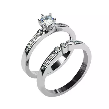 Кольцо двойное из серебра FYR3829