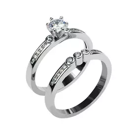 Кольцо двойное из серебра FYR3829